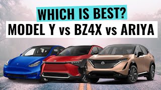 Toyota BZ4X VS Nissan ARIYA VS Tesla Model Y || Which Electric SUV Is Best?