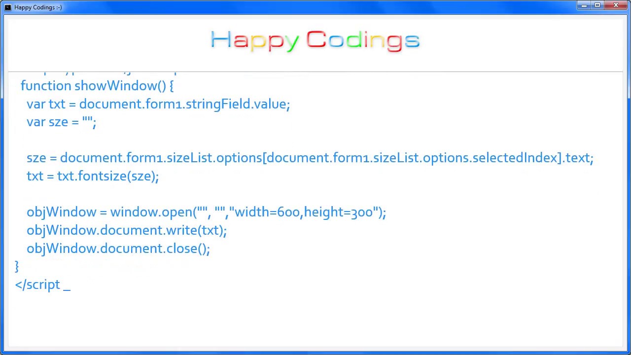 Javascript Set Font Size With Form Control Youtube