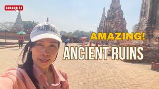 WE VISITED THE 400 YEARS OLD TEMPLE IN AYUTTHAYA THAILAND