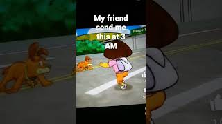 Dora getting run over by cars.