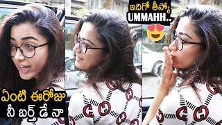 Rashmika Mandanna Gave Flying Kisses To Reporters In Mumbai | Rashmika Latest Video | News Buzz