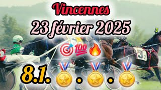 ♦️Direction Quinte demain Vincennes🎖Le boss 23/02/2025