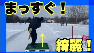 【雪中】ティーショット真っ直ぐに打つ！！