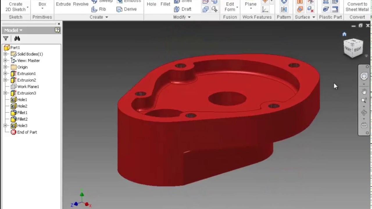 Autodesk Inventor Exercise 2d Into 3d Modeling Part Design