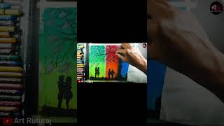 Drawing for Beginners with Oil Pastel - Journey of Light - Step by Step #short