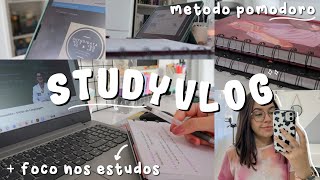 STUDY VLOG | como melhorar o foco nos estudos + método pomodoro ⏰✏️📚