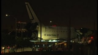 Space shuttle embarks on trip to LA museum