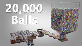 20,000 Color Balls Marble run screening animation V01