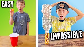 50 EASY vs 1 IMPOSSIBLE Trick Shots