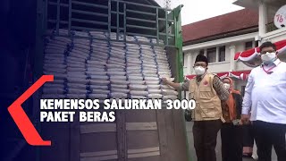 Kemensos Salurkan 3000 Paket Beras Bagi Warga Terdampak PPKM di Kota Malang