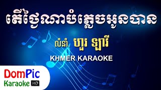 តើថ្ងៃណាបំភ្លេចអូនបាន ហួរ ឡាវី ភ្លេងសុទ្ធ - Ter Tngai Na Bom Plech Oun Ban - DomPic Karaoke