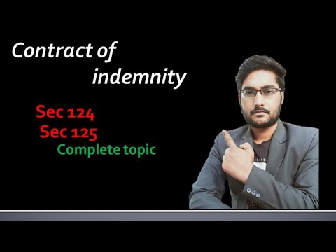 Contract Of Indemnity/ Sec 124 Of Contract Law / Indian Contract Act ...