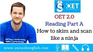 OET 2.0 Reading Part A | How to skim and scan like a ninja