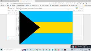flag of Bahamas || Python turtle library || Python for beginners #poojapatel #chiki1601