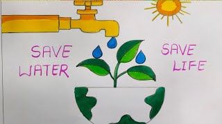 World Water's Day Drawing #Water Conservation Drawing #Save Water Save Life #Save Water 💦 #drawing