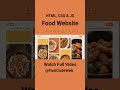 Food Ordering Website Using HTML & CSS | Step by Step Tutorial | Fast Code