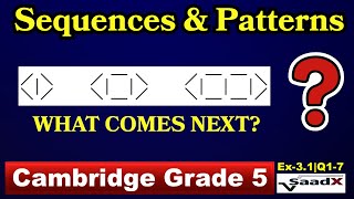 Cambridge Primary Math Book 5 | Sequences & Patterns | Exercise 3.1