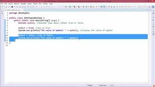 Java Essentials - Boolean type data in java