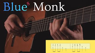 Blue Monk (Lo-Fi) = Blues Fingerstyle Guitar Cover + TABs