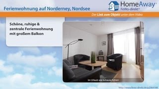 Norderney: Schöne, ruhige \u0026 zentrale Ferienwohnung mit großem Balkon - FeWo-direkt.de Video