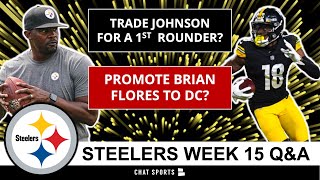 Steelers Rumors: Trade Diontae Johnson? Promote Brian Flores? Mike Tomlin Future In Question? | Q&A