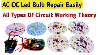 AC DC Inverter Led Bulb Repair || Working Theory & Circuit Explanation