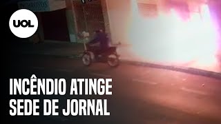 Incêndio atinge sede de jornal em Olímpia, no interior de São Paulo