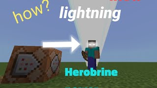 how to get Herobrine power.use [Command block] lightning power #herobrine #minecraft