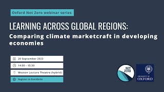 Learning across global regions: Comparing climate marketcraft in developing countries - ONZ webinar