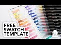 Arteza Real Brush Marker Unboxing + Free Swatch Chart