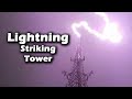 Lightning Striking Antenna Tower