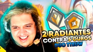 REVANCHE | 2 RADIANTES VS 5 OUROS ft. TTEUW | Perdemos de novo?? 😱