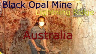 Black opal mine in Lightning Ridge, Australia. How to cut stones. ブラックオパール採掘場 La mina de opalo.