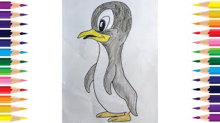 How to Draw Penguin | Colourful Drawing | Easy Drawings for Kids | DK Kids Drawing