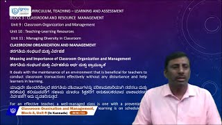 Classroom Oranisation and Management