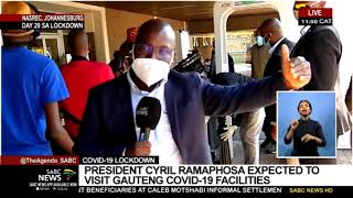 COVID-19 | President Ramaphosa arrives at Nasrec quarantine site