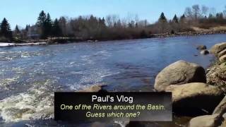 River around the basin in Bathurst, New Brunswick