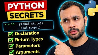 Python Functions Explained 🔥 (Declaration, Parameters, Return Types)