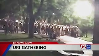 Video posted to social media shows large student gathering at URI