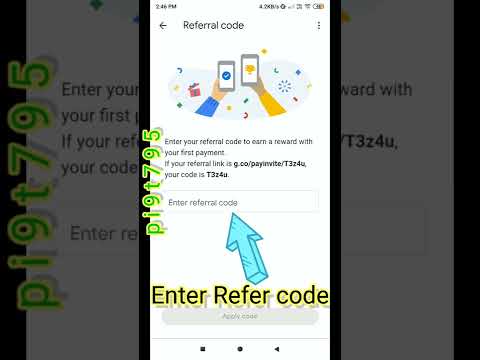 Cómo agregar un código de referencia en Google Pay / Gpay / Código: 0k4ma5b