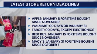 Shopping return, refund deadlines after Christmas Day