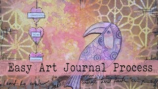 Quick and Easy Art Journal  Process with Distress Oxide Inks | Joggles Disc Bound Journal