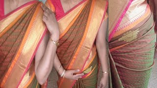 How to drape Silk saree without ironing||Saree draping || ಸಿಲ್ಕ್ ಸೀರೆ ಉಡುವ ವಿಧಾನ