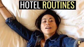 MY HOTEL ROUTINE  IN 19 HOTEL ROOMS \u0026 6 COUNTRIES