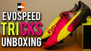 evoSPEED 1.5 Tricks Unboxing | PUMA Pink \u0026 Yellow Football Boots