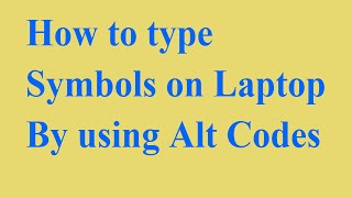 Alt codes ◄ ƒöΓ symbols öñ Laptop keyboards ♥ -by technical dharmu