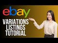 How to Create Variations Listings on eBay | Ebay Variations Listings Tutorial