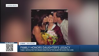 Jenks family advocates for organ donation after daughter's  death saved 5 lives