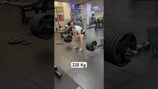 225 Kg deadlift at 67 Kg bodyweight #fitness #motivation #powerlifting