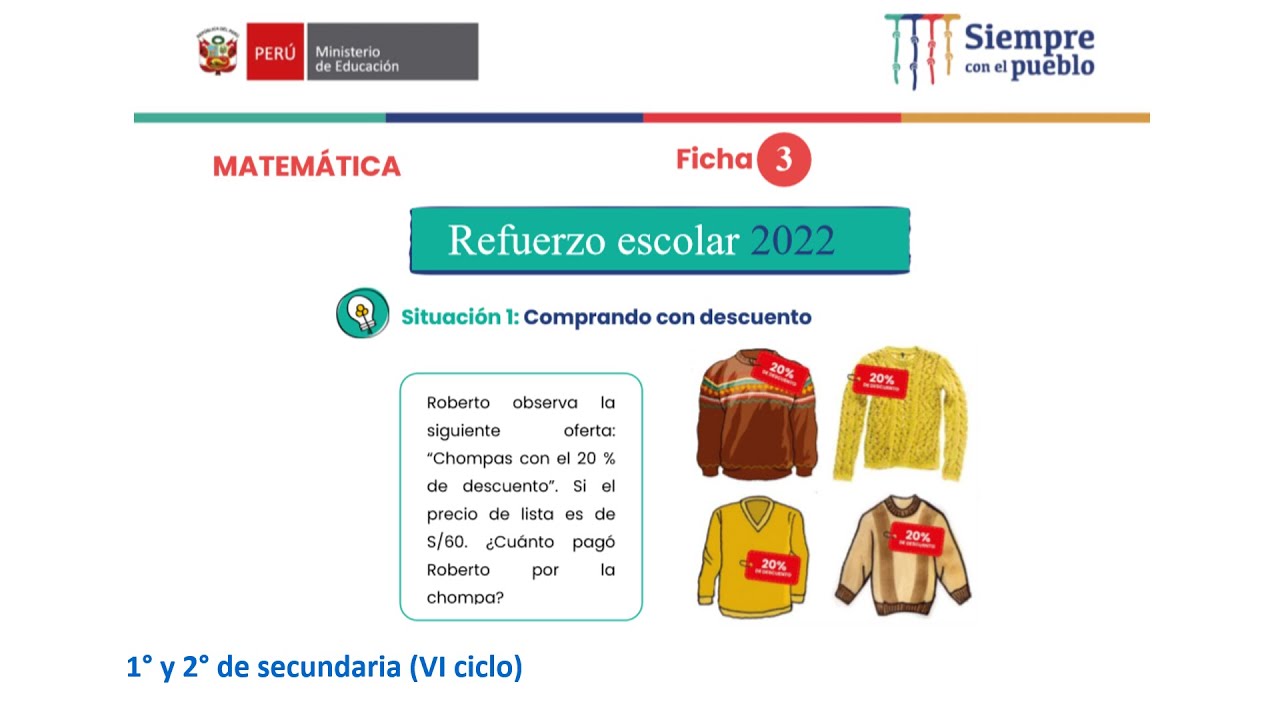 Refuerzo Escolar 2022 Matemática - 1° Y 2° Secundaria - Ficha 3 ...